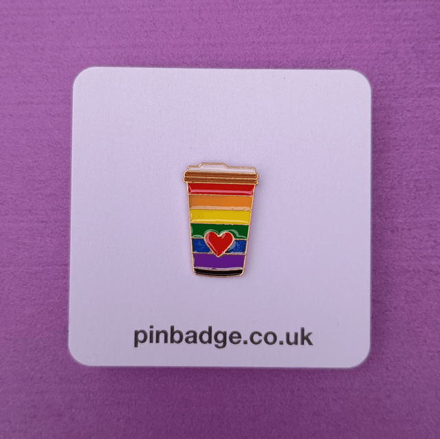 Rainbow coffee cup