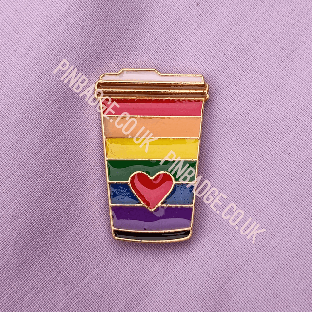 Rainbow coffee cup