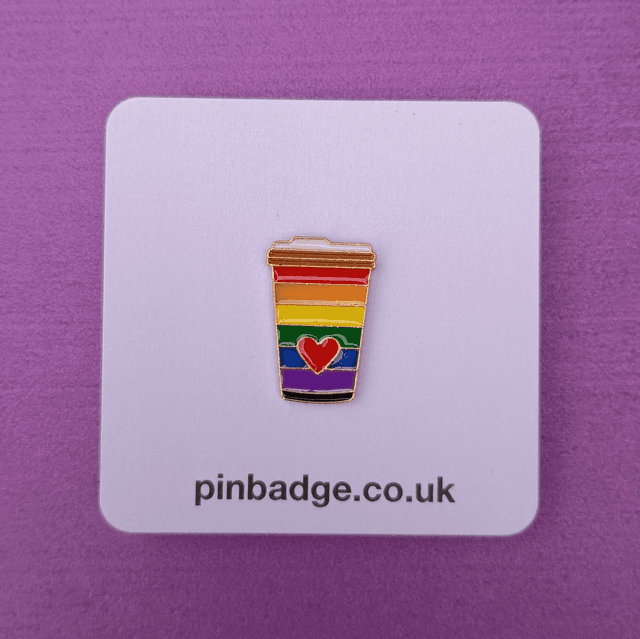 Rainbow coffee cup